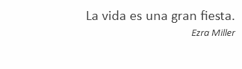 La vida es una gran fiesta. Ezra Miller